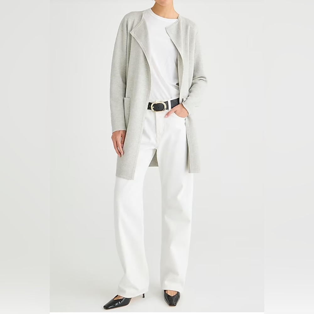 J Crew Juliette Collarless Sweater-blazer XS